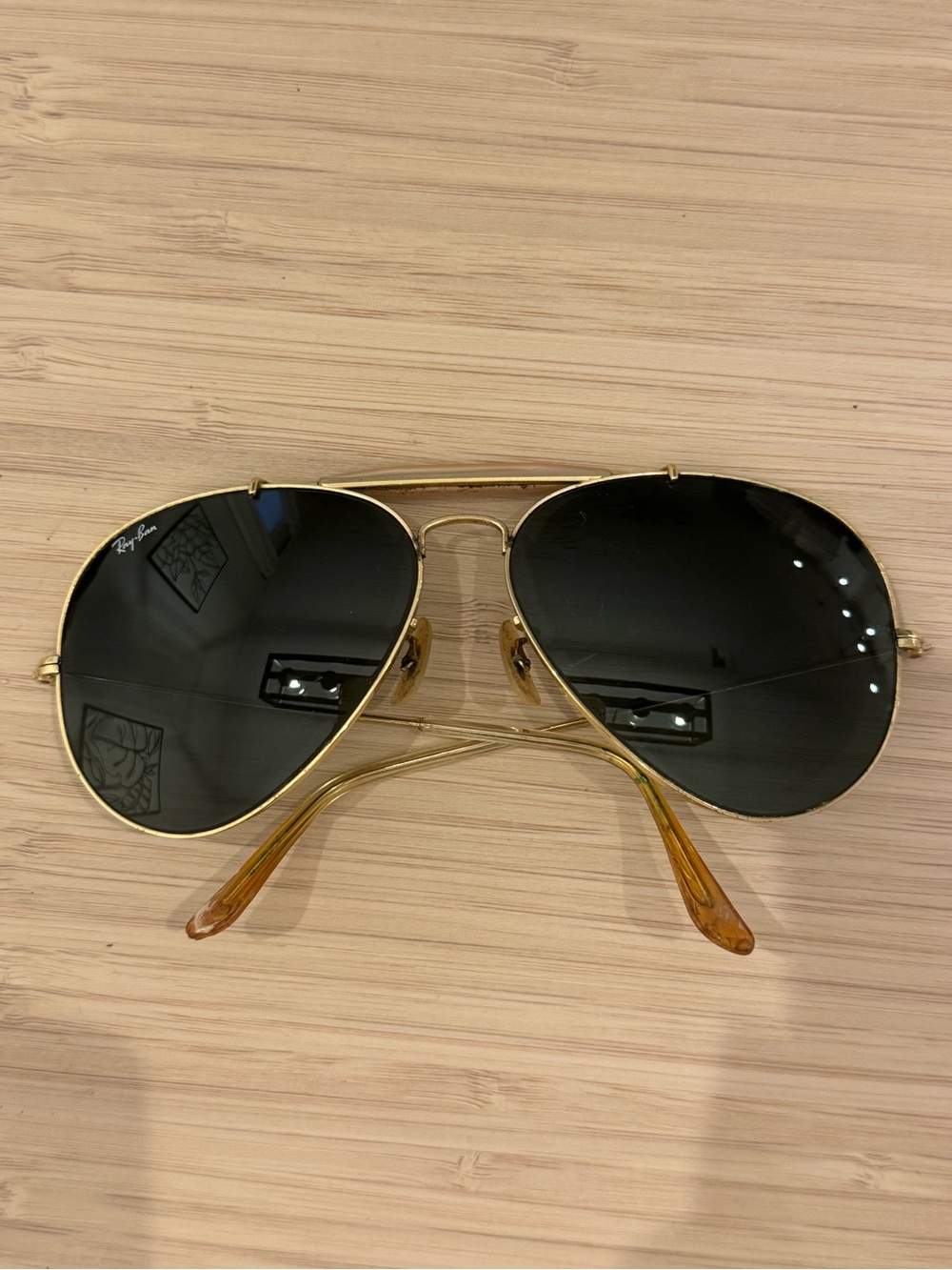 Vintage B&L Ray Ban Bausch & Lomb 58mm Aviator Outdoorsman G15